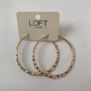 Gold Loft Hoop Earrings NWT